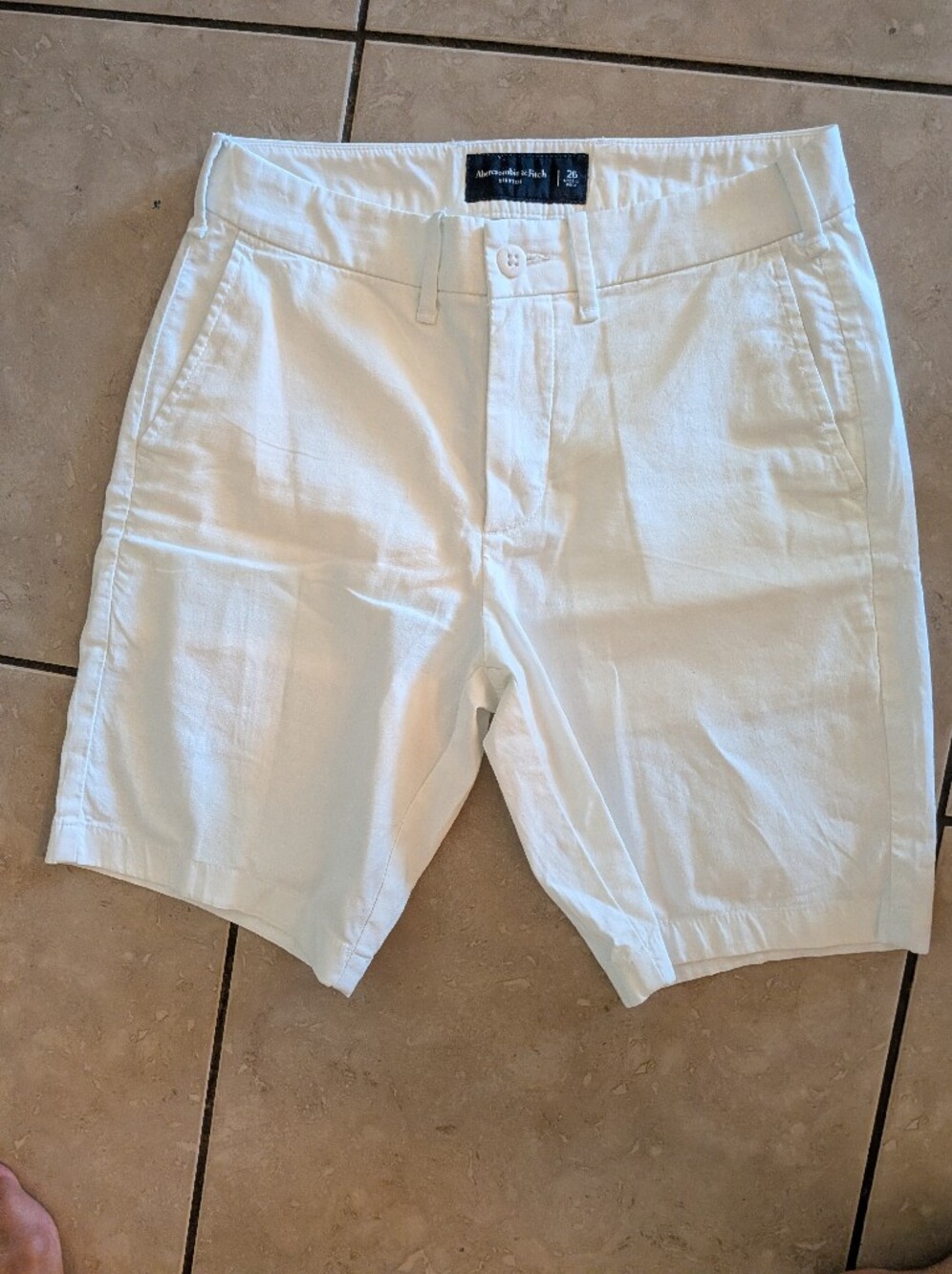 Abercrombie & Fitch White Women's Bermuda Shorts